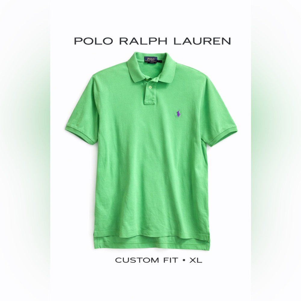 Ralph Lauren Men's Bright Green Polo Shirt